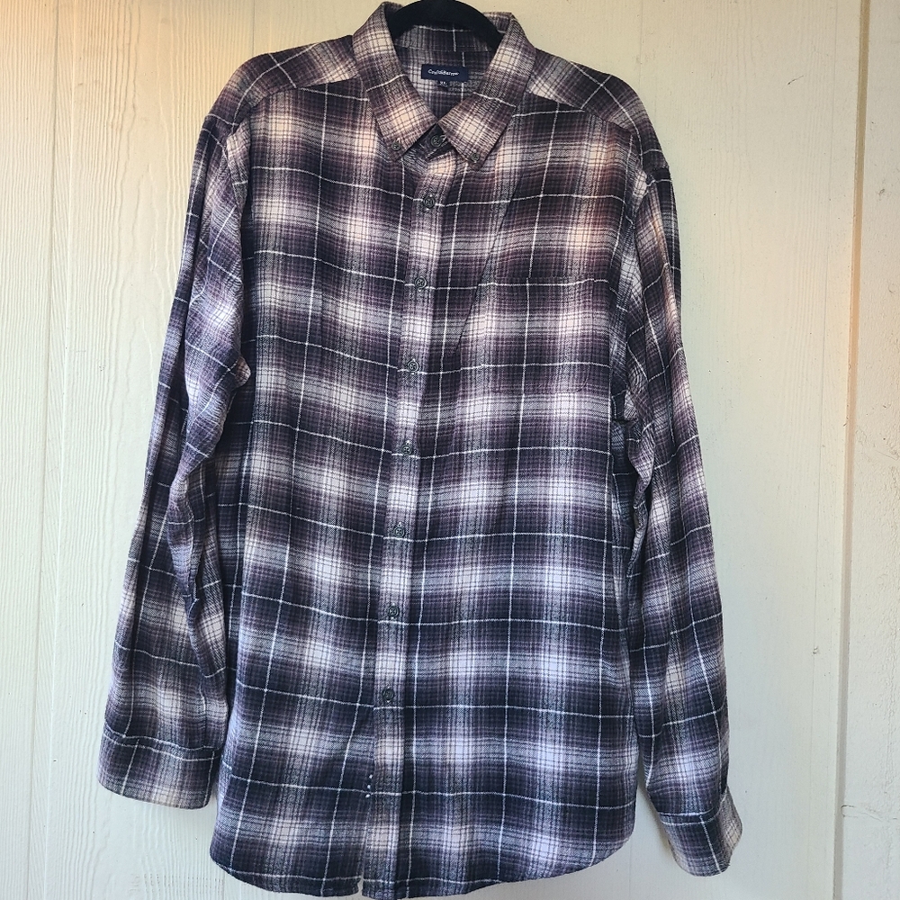 Croft & Barrow Button Down Flannel Shirt Size XL